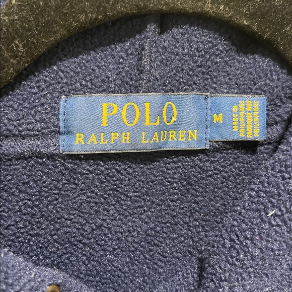 POLO Ralph Lauren Hoodie Fleece PULLOVER USA FLAG PATCH NAVY BLUE
RED logo - Picture 3 of 9